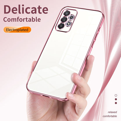 Samsung Galaxy A32 4G Transparent Fine Hole Phone Case - Crystal Clear Vacuum Plating, Anti-Fingerprint, Shock-Absorbing TPU Frame-casify.uk
