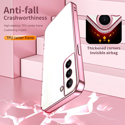 Samsung Galaxy S21 5G Transparent Fine Hole Phone Case - Crystal Clear Vacuum Plating, Anti-Fingerprint, Shock-Absorbing TPU Frame-casify.uk