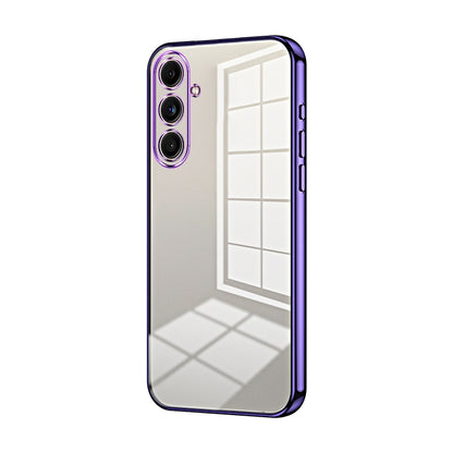 Samsung Galaxy C55 Transparent Fine Hole Phone Case - Crystal Clear Vacuum Plating, Anti-Fingerprint, Shock-Absorbing TPU Frame-casify.uk