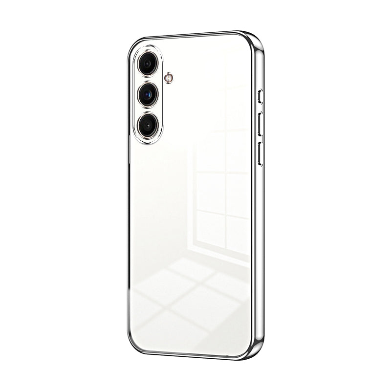 Samsung Galaxy C55 Transparent Fine Hole Phone Case - Crystal Clear Vacuum Plating, Anti-Fingerprint, Shock-Absorbing TPU Frame-casify.uk