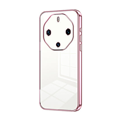 Huawei Mate 60 RS Ultimate Transparent Fine Hole Phone Case - Crystal Clear Vacuum Plating, Anti-Fingerprint, Shock-Absorbing TPU Frame