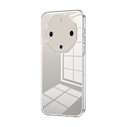 Huawei Mate 60 RS Ultimate Transparent Fine Hole Phone Case - Crystal Clear Vacuum Plating, Anti-Fingerprint, Shock-Absorbing TPU Frame
