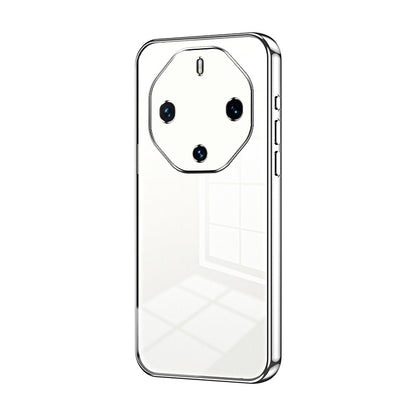 Huawei Mate 60 RS Ultimate Transparent Fine Hole Phone Case - Crystal Clear Vacuum Plating, Anti-Fingerprint, Shock-Absorbing TPU Frame