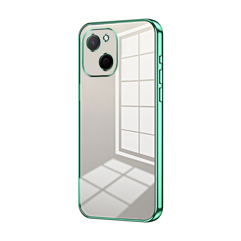 Huawei Maimang A20 Transparent Fine Hole Phone Case - Crystal Clear Vacuum Plating, Anti-Fingerprint, Shock-Absorbing TPU Frame