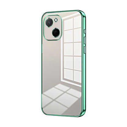 Huawei Maimang A20 Transparent Fine Hole Phone Case - Crystal Clear Vacuum Plating, Anti-Fingerprint, Shock-Absorbing TPU Frame