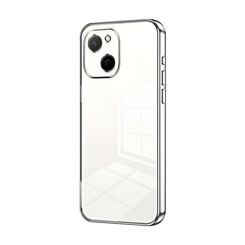 Huawei Maimang A20 Transparent Fine Hole Phone Case - Crystal Clear Vacuum Plating, Anti-Fingerprint, Shock-Absorbing TPU Frame