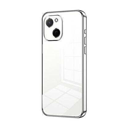 Huawei Maimang A20 Transparent Fine Hole Phone Case - Crystal Clear Vacuum Plating, Anti-Fingerprint, Shock-Absorbing TPU Frame