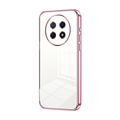 Huawei Enjoy 60X Transparent Fine Hole Phone Case - Crystal Clear Vacuum Plating, Anti-Fingerprint, Shock-Absorbing TPU Frame