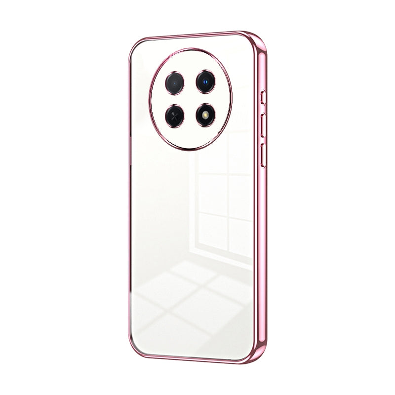 Huawei nova Y91 Transparent Fine Hole Phone Case - Crystal Clear Vacuum Plating, Anti-Fingerprint, Shock-Absorbing TPU Frame