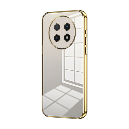 Huawei Enjoy 60X Transparent Fine Hole Phone Case - Crystal Clear Vacuum Plating, Anti-Fingerprint, Shock-Absorbing TPU Frame