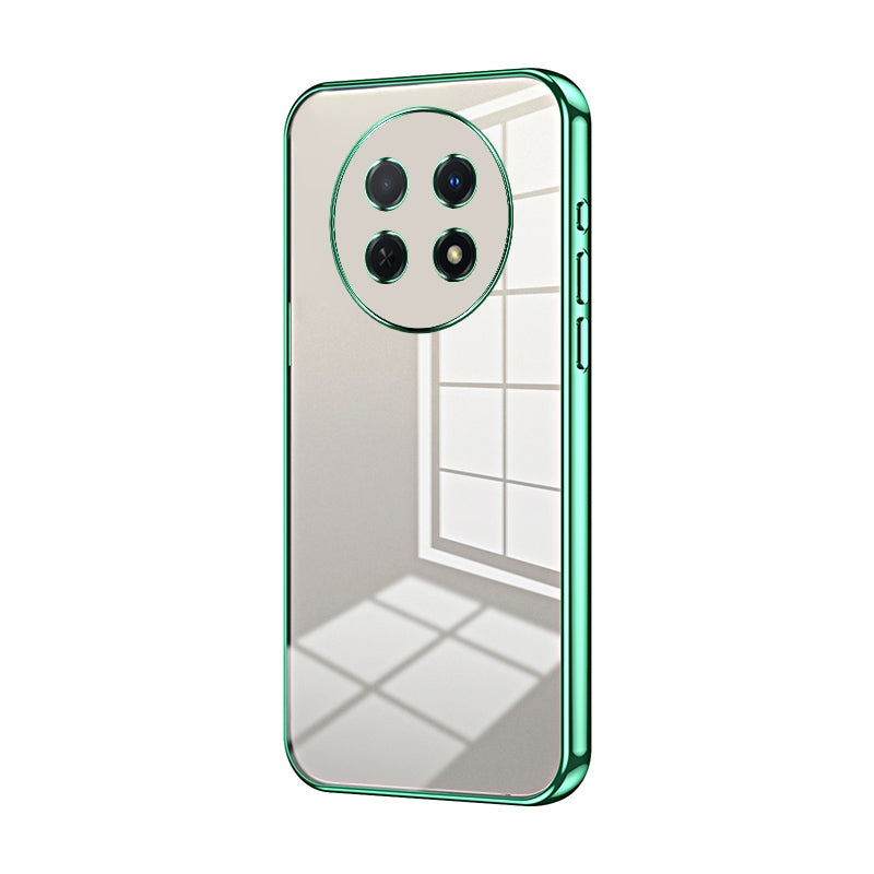 Huawei Enjoy 60X Transparent Fine Hole Phone Case - Crystal Clear Vacuum Plating, Anti-Fingerprint, Shock-Absorbing TPU Frame