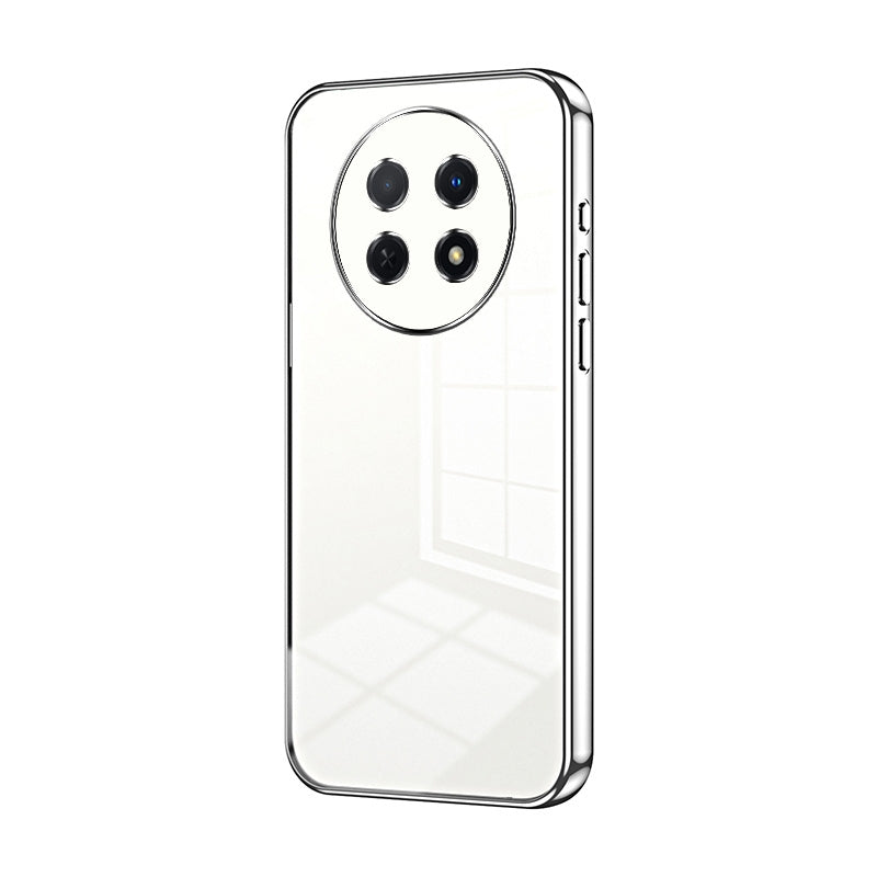 Huawei Enjoy 60X Transparent Fine Hole Phone Case - Crystal Clear Vacuum Plating, Anti-Fingerprint, Shock-Absorbing TPU Frame