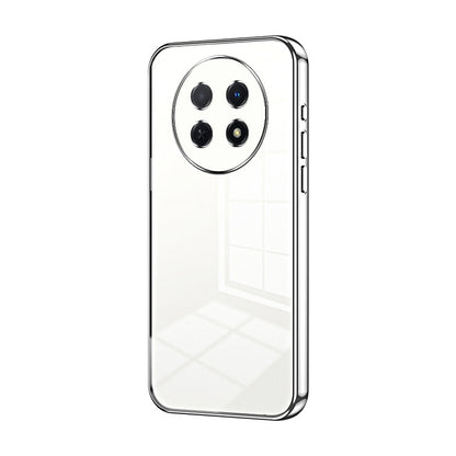 Huawei nova Y91 Transparent Fine Hole Phone Case - Crystal Clear Vacuum Plating, Anti-Fingerprint, Shock-Absorbing TPU Frame