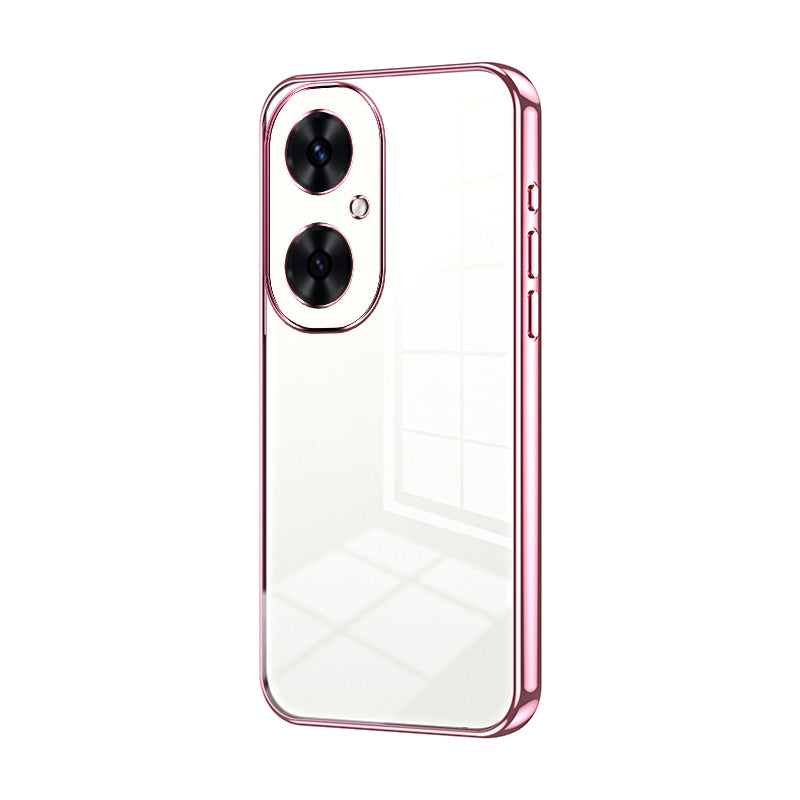 Huawei nova 11i Transparent Fine Hole Phone Case - Crystal Clear Vacuum Plating, Anti-Fingerprint, Shock-Absorbing TPU Frame