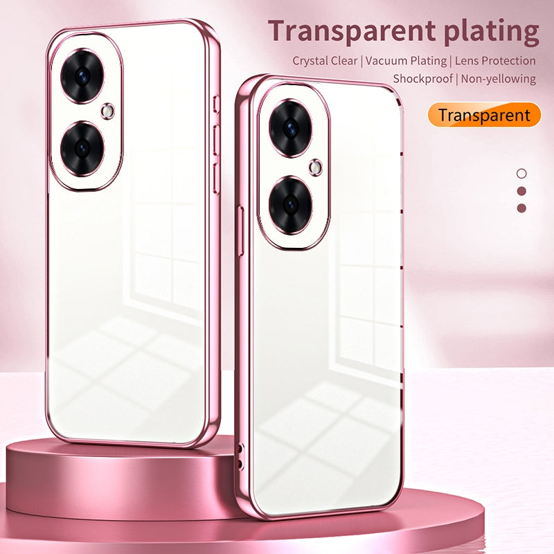 Huawei Maimang 20 Transparent Fine Hole Phone Case - Crystal Clear Vacuum Plating, Anti-Fingerprint, Shock-Absorbing TPU Frame