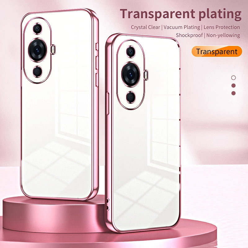 Huawei nova 11 Ultra Transparent Fine Hole Phone Case - Crystal Clear Vacuum Plating, Anti-Fingerprint, Shock-Absorbing TPU Frame
