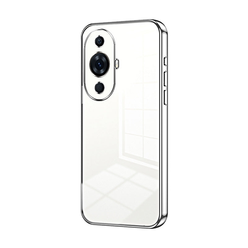 Huawei nova 11 Pro Transparent Fine Hole Phone Case - Crystal Clear Vacuum Plating, Anti-Fingerprint, Shock-Absorbing TPU Frame
