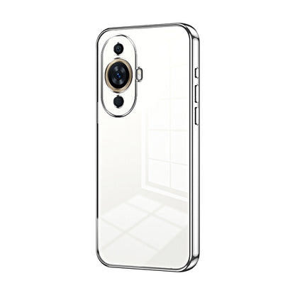Huawei nova 11 Transparent Fine Hole Phone Case - Crystal Clear Vacuum Plating, Anti-Fingerprint, Shock-Absorbing TPU Frame