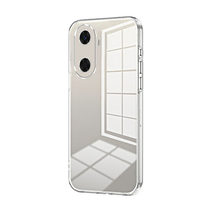 Huawei Enjoy 60 Transparent Fine Hole Phone Case - Crystal Clear Vacuum Plating, Anti-Fingerprint, Shock-Absorbing TPU Frame