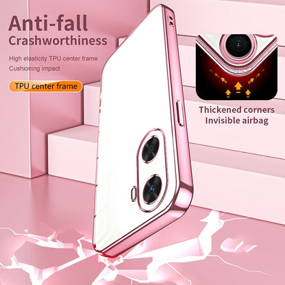 Huawei Enjoy 60 Transparent Fine Hole Phone Case - Crystal Clear Vacuum Plating, Anti-Fingerprint, Shock-Absorbing TPU Frame