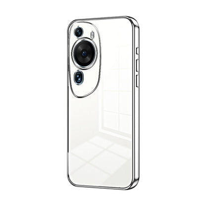 Huawei P60 Art Transparent Fine Hole Phone Case - Crystal Clear Vacuum Plating, Anti-Fingerprint, Shock-Absorbing TPU Frame