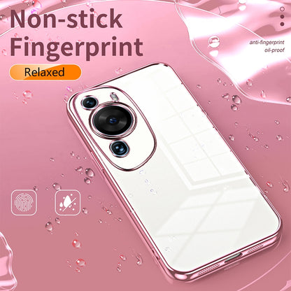 Huawei P60 Art Transparent Fine Hole Phone Case - Crystal Clear Vacuum Plating, Anti-Fingerprint, Shock-Absorbing TPU Frame