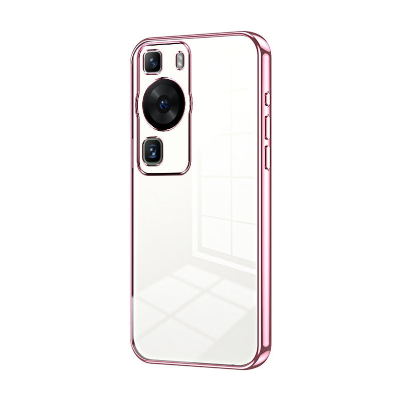 Huawei P60 Transparent Fine Hole Phone Case - Crystal Clear Vacuum Plating, Anti-Fingerprint, Shock-Absorbing TPU Frame