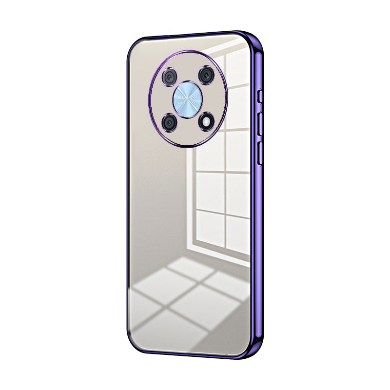 Huawei Enjoy 50 Pro Transparent Fine Hole Phone Case - Crystal Clear Vacuum Plating, Anti-Fingerprint, Shock-Absorbing TPU Frame