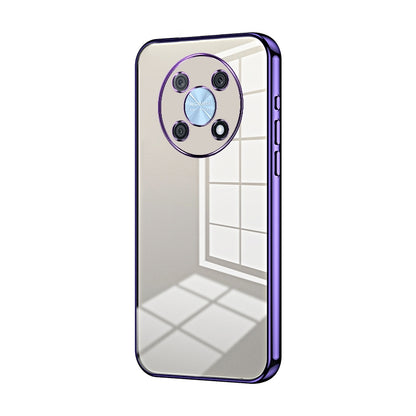 Huawei Enjoy 50 Pro Transparent Fine Hole Phone Case - Crystal Clear Vacuum Plating, Anti-Fingerprint, Shock-Absorbing TPU Frame