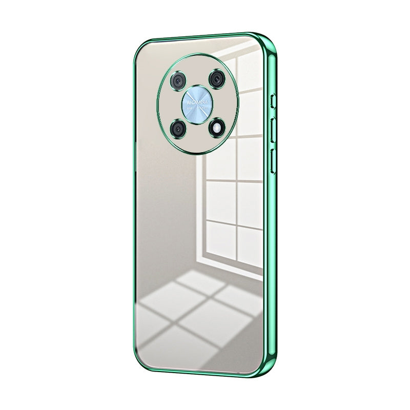 Huawei Enjoy 50 Pro Transparent Fine Hole Phone Case - Crystal Clear Vacuum Plating, Anti-Fingerprint, Shock-Absorbing TPU Frame