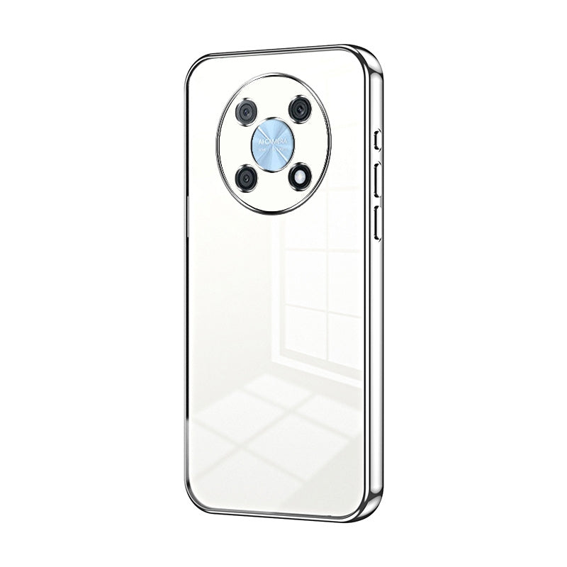 Huawei Enjoy 50 Pro Transparent Fine Hole Phone Case - Crystal Clear Vacuum Plating, Anti-Fingerprint, Shock-Absorbing TPU Frame