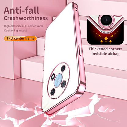 Huawei Enjoy 50 Pro Transparent Fine Hole Phone Case - Crystal Clear Vacuum Plating, Anti-Fingerprint, Shock-Absorbing TPU Frame