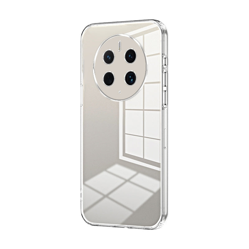 Huawei Mate 50 Pro Transparent Fine Hole Phone Case - Crystal Clear Vacuum Plating, Anti-Fingerprint, Shock-Absorbing TPU Frame
