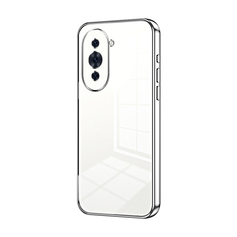 Huawei nova 10 Transparent Fine Hole Phone Case - Crystal Clear Vacuum Plating, Anti-Fingerprint, Shock-Absorbing TPU Frame