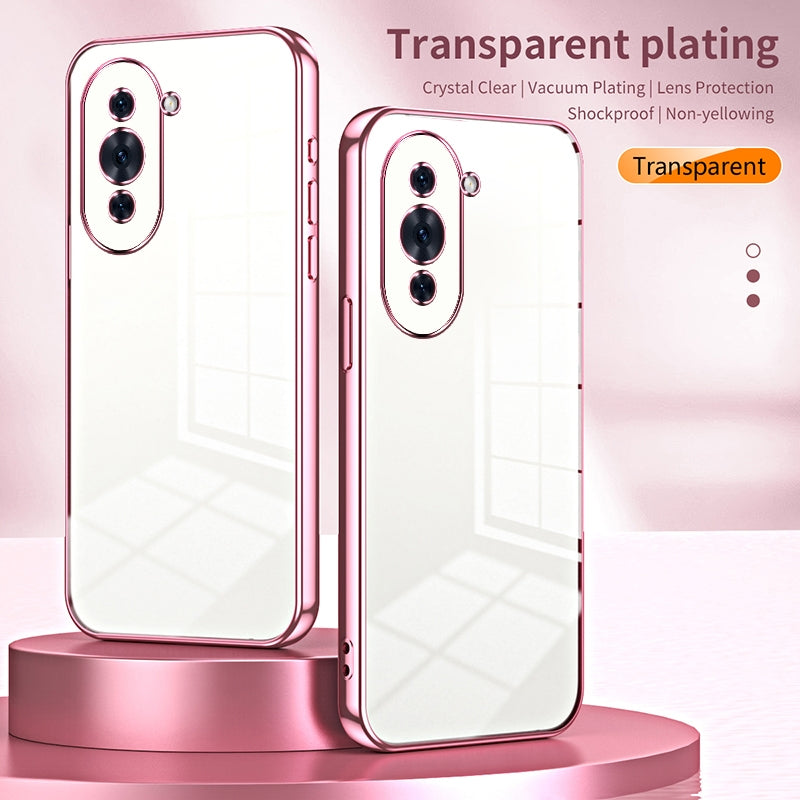 Huawei nova 10 Transparent Fine Hole Phone Case - Crystal Clear Vacuum Plating, Anti-Fingerprint, Shock-Absorbing TPU Frame