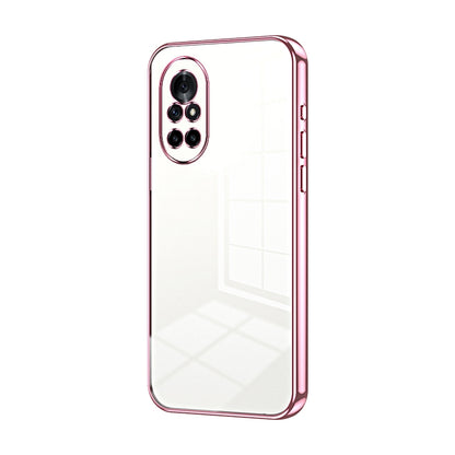 Huawei nova 8 4G Transparent Fine Hole Phone Case - Crystal Clear Vacuum Plating, Anti-Fingerprint, Shock-Absorbing TPU Frame