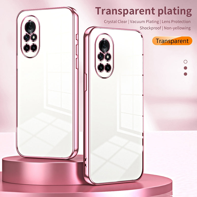 Huawei nova 8 5G Transparent Fine Hole Phone Case - Crystal Clear Vacuum Plating, Anti-Fingerprint, Shock-Absorbing TPU Frame