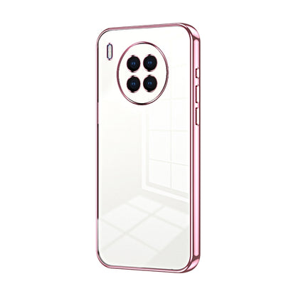 Huawei nova 8i Transparent Fine Hole Phone Case - Crystal Clear Vacuum Plating, Anti-Fingerprint, Shock-Absorbing TPU Frame