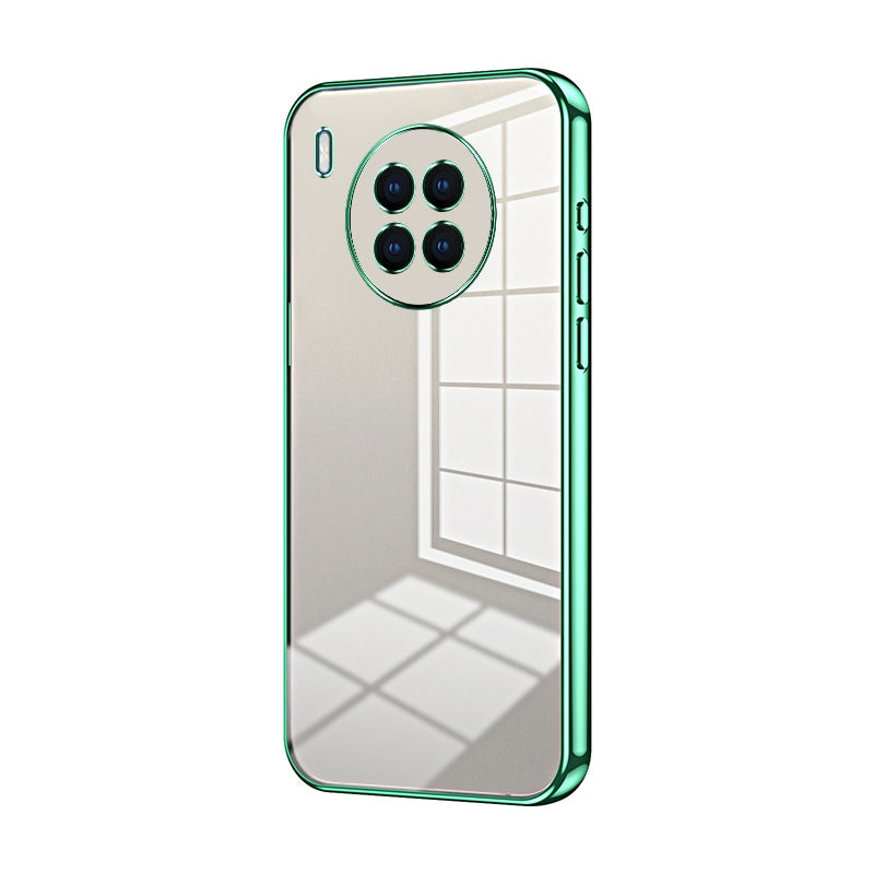 Huawei nova 8i Transparent Fine Hole Phone Case - Crystal Clear Vacuum Plating, Anti-Fingerprint, Shock-Absorbing TPU Frame