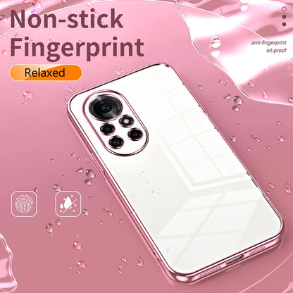 Huawei nova 8 Pro Transparent Fine Hole Phone Case - Crystal Clear Vacuum Plating, Anti-Fingerprint, Shock-Absorbing TPU Frame