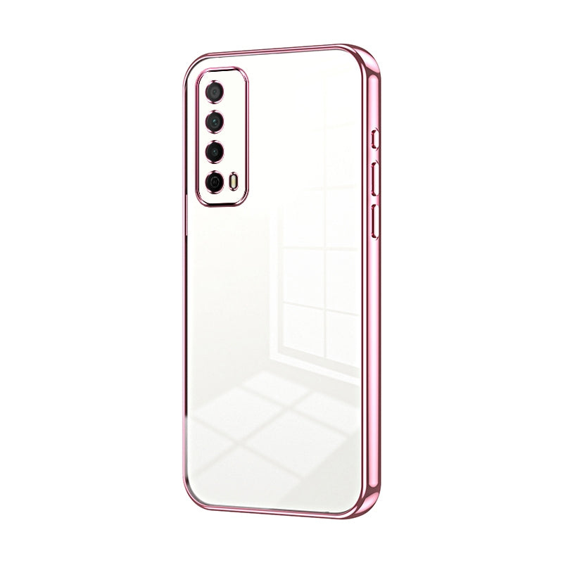 Huawei Enjoy 20 SE Transparent Fine Hole Phone Case - Crystal Clear Vacuum Plating, Anti-Fingerprint, Shock-Absorbing TPU Frame