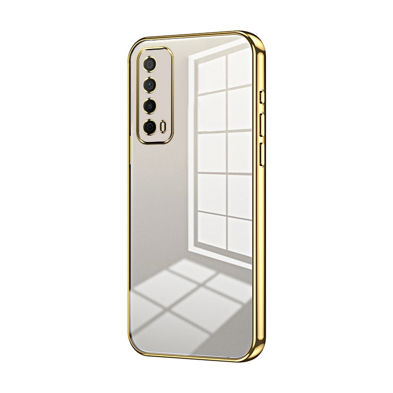 Huawei Enjoy 20 SE Transparent Fine Hole Phone Case - Crystal Clear Vacuum Plating, Anti-Fingerprint, Shock-Absorbing TPU Frame