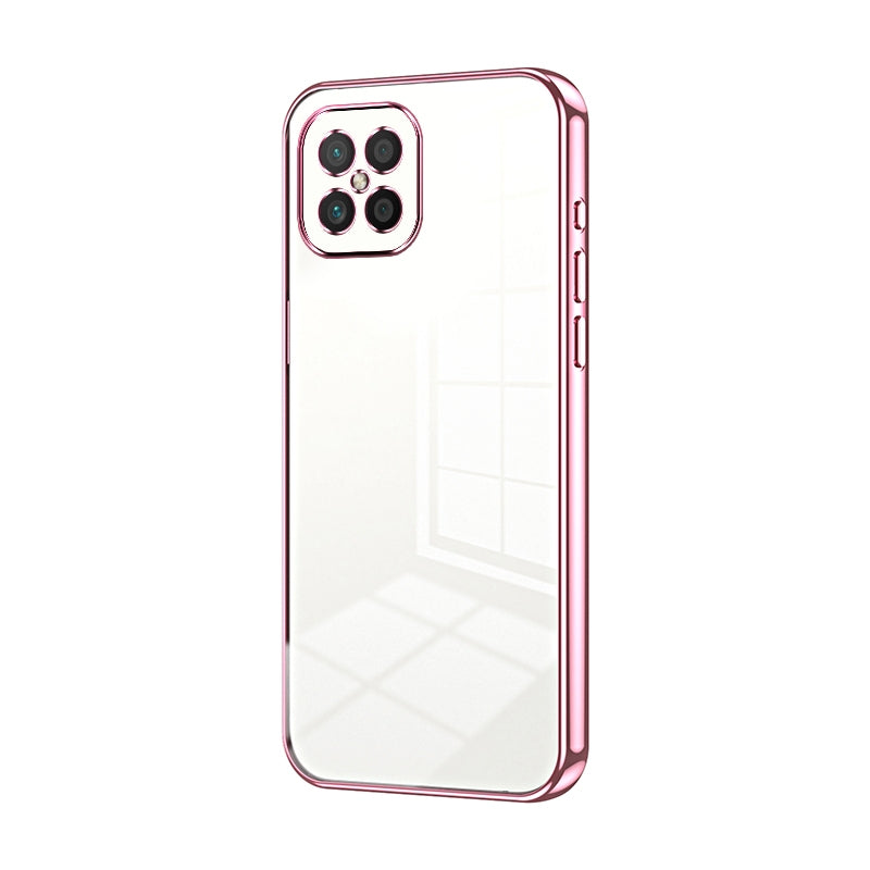 Huawei nova 8 SE Transparent Fine Hole Phone Case - Crystal Clear Vacuum Plating, Anti-Fingerprint, Shock-Absorbing TPU Frame