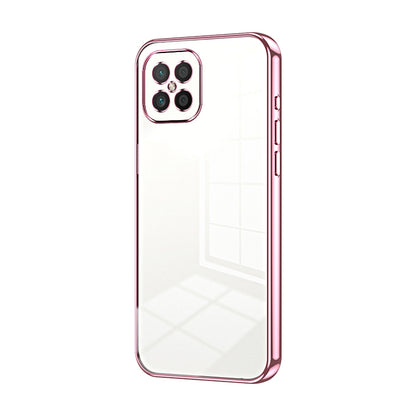 Huawei nova 8 SE Transparent Fine Hole Phone Case - Crystal Clear Vacuum Plating, Anti-Fingerprint, Shock-Absorbing TPU Frame