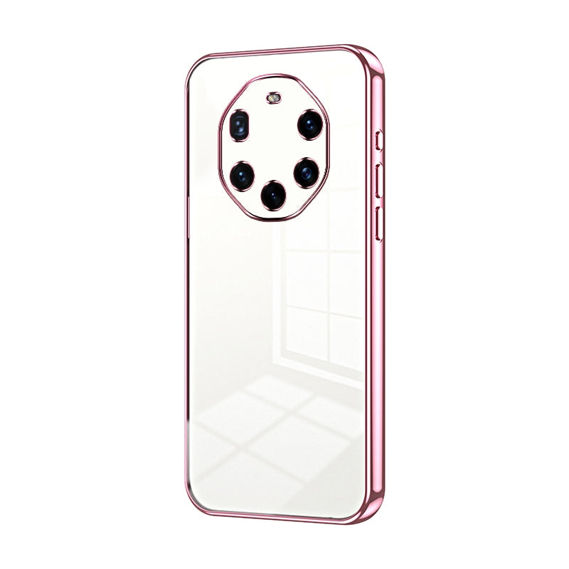 Huawei Mate 40 RS Transparent Fine Hole Phone Case - Crystal Clear Vacuum Plating, Anti-Fingerprint, Shock-Absorbing TPU Frame