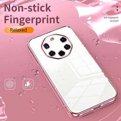 Huawei Mate 40 RS Transparent Fine Hole Phone Case - Crystal Clear Vacuum Plating, Anti-Fingerprint, Shock-Absorbing TPU Frame