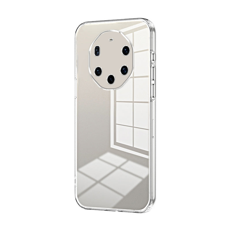 Huawei Mate 40 RS Transparent Fine Hole Phone Case - Crystal Clear Vacuum Plating, Anti-Fingerprint, Shock-Absorbing TPU Frame
