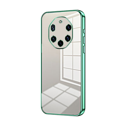 Huawei Mate 40 RS Transparent Fine Hole Phone Case - Crystal Clear Vacuum Plating, Anti-Fingerprint, Shock-Absorbing TPU Frame