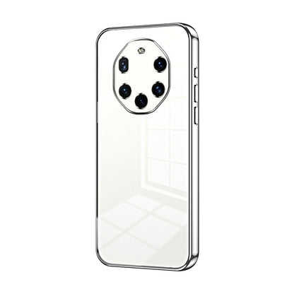 Huawei Mate 40 RS Transparent Fine Hole Phone Case - Crystal Clear Vacuum Plating, Anti-Fingerprint, Shock-Absorbing TPU Frame