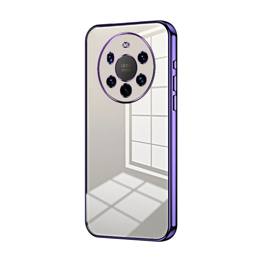 Huawei Mate 40 Pro+ Transparent Fine Hole Phone Case - Crystal Clear Vacuum Plating, Anti-Fingerprint, Shock-Absorbing TPU Frame